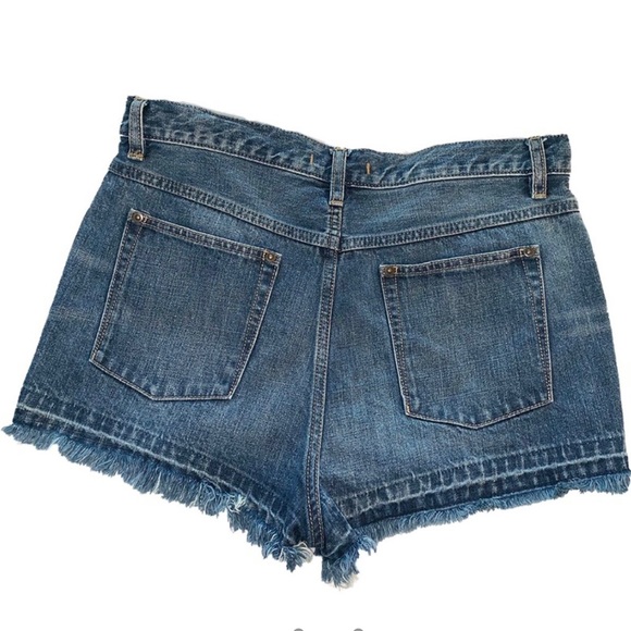 FP High Waist Frayed Denim Shorts - Picture 5 of 6